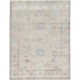 Hand-Knotted High-Quality Silver and Black Area Rug