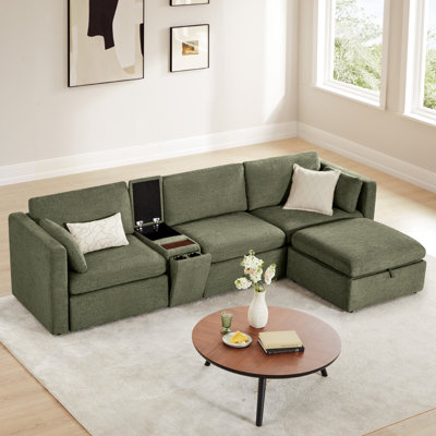 Canapé modulaire 4 pièces avec console Winfree