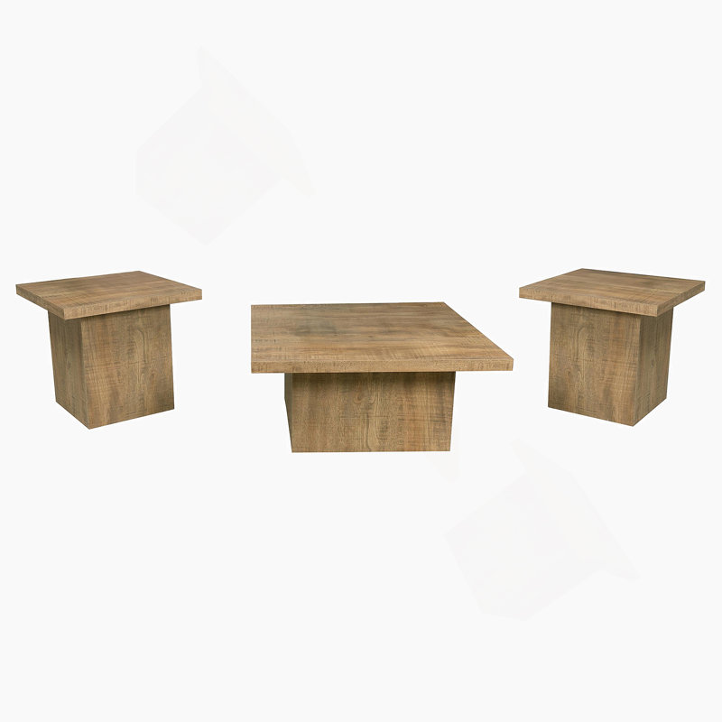 Ensemble de tables basses carrées 3 pièces