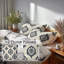 Ensemble de literie 5 pièces Country Farmhouse - Ensemble de housse de couette et de coussin Ikat-124289794