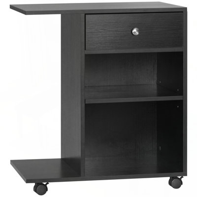 Vinsetto Printer Table Desk, Rolling Cart Stand with Wheels and Adjustable Shelf