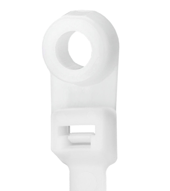 8" 50lb Screw Mount Cable Tie 30/bag, Natural