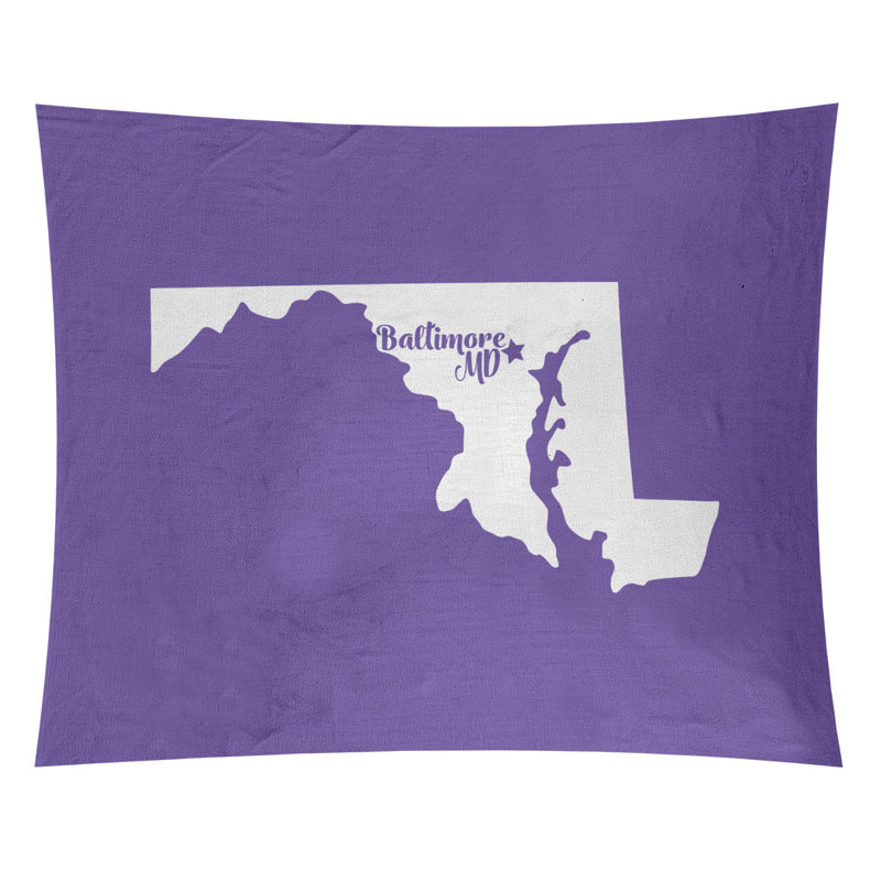 Tapisserie de Baltimore, Maryland, H 51 po x l 60 po, Mauve