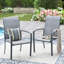 Ensemble de chaises de salle à manger 2 pièces empilables PVC-coated polyester-224888886