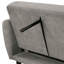 Canapé de futon polyvalent qui se transforme sans effort en un lit, doté d'un tissu touffeté, d'un support de dossier en fer et de ressorts ensachés pour un confort ultime-656052250