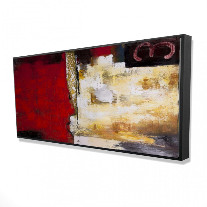 Abstract industrial art with numbers - 24"x48" Framed canvas