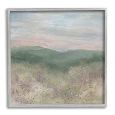 «Mysterious Mountain Nature Abstract Forest Tree Tops» par Carol Robinson - cadre flottant, reproduction d'art sur toile