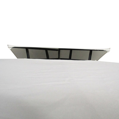 10' X 13' Gazebo Canopy, Cream - Double Roof For Garden, Lawn, Patio, Backyard Deck White Area