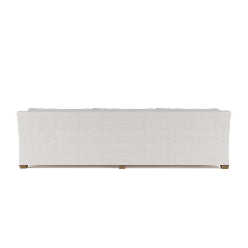 Canapé Thompson, Velours moelleux argenté, H 32 po x l 120 po x P 46 po, Ébène