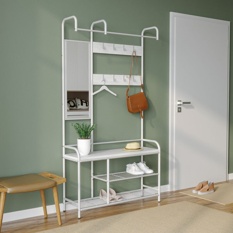 Affaan 100cm Clothing Rack, White