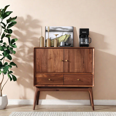 Modern Minimalist Solid Wood Entry Cabinet