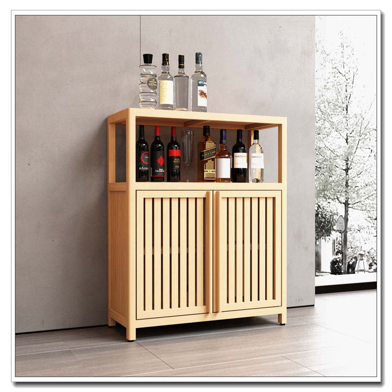 Armoire de rangement pour salle de bain en bambou avec tablettes, Neutre