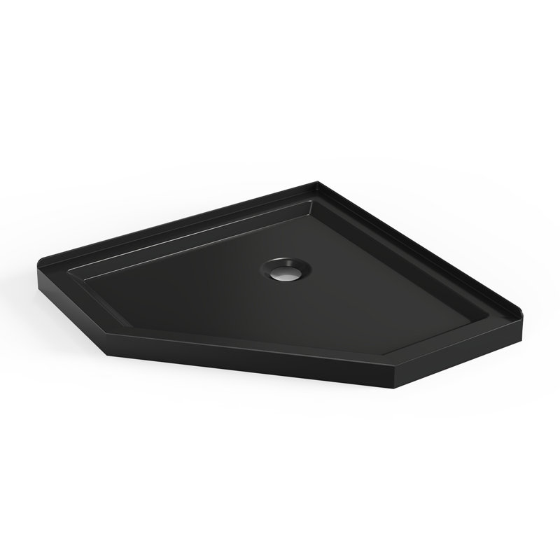 Base de douche néo-angle Rainlex P 36 po x l 36 po x H 3,4 po Rainlex, Noir