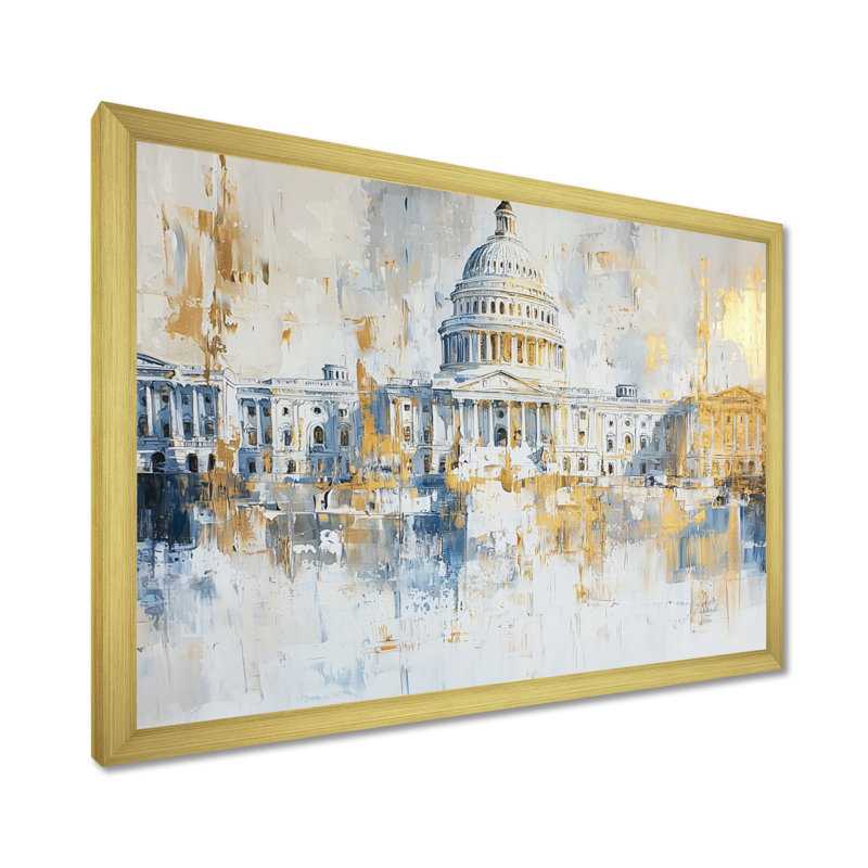 Chul - art mural patriotiste américain, Reproduction encadrée d'une seule photo, H 30 po x l 40 po, Doré