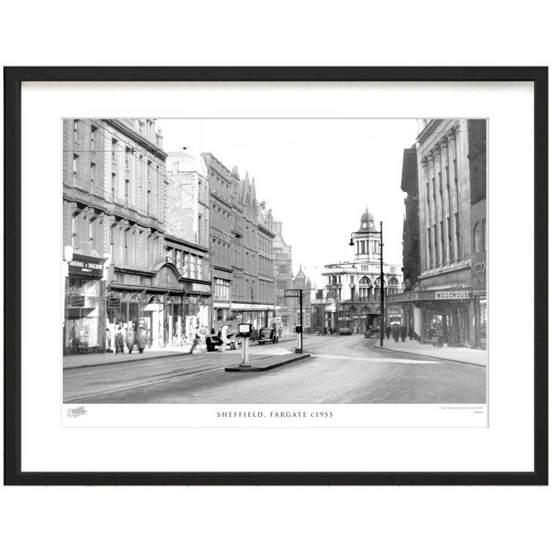Sheffield, Fargate C1955 by Francis Frith - Single Picture Frame Print, 60cm H x 80cm W x 2.3cm D