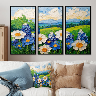 Ensemble de salon Texas Bluebonnet Field II - Texas Wall Art