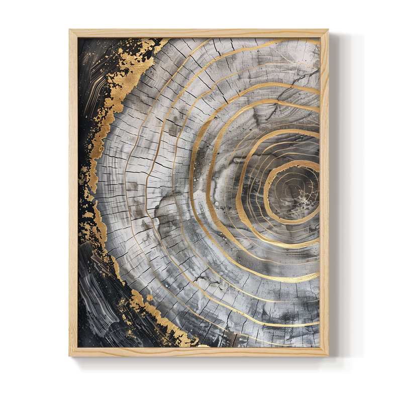 ABSTRACT Series CCL XXXI, reproduction encadrée - bois massif, H 15 po x l 12 po