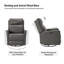 Fauteuil inclinable électrique berçant pivotant en cuir véritable de 29,5 po nurbanu Ofarrell (ensemble de 2)-1316427588