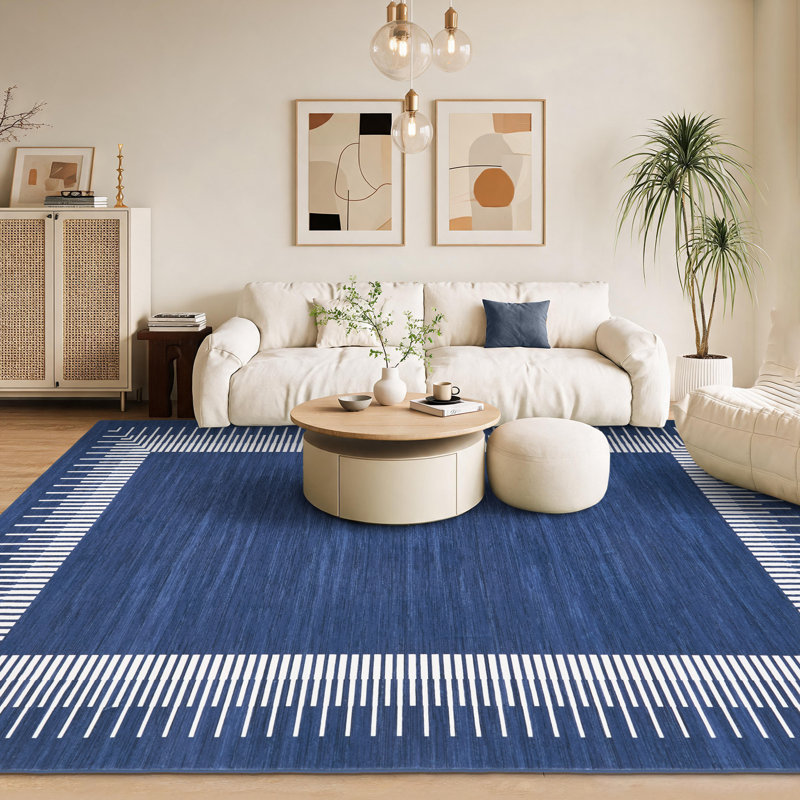 Tapis lavable moderne et minimaliste avec envers en caoutchouc, tapis souple et durable pliable pour les chambres à coucher, les salons et les salles à manger