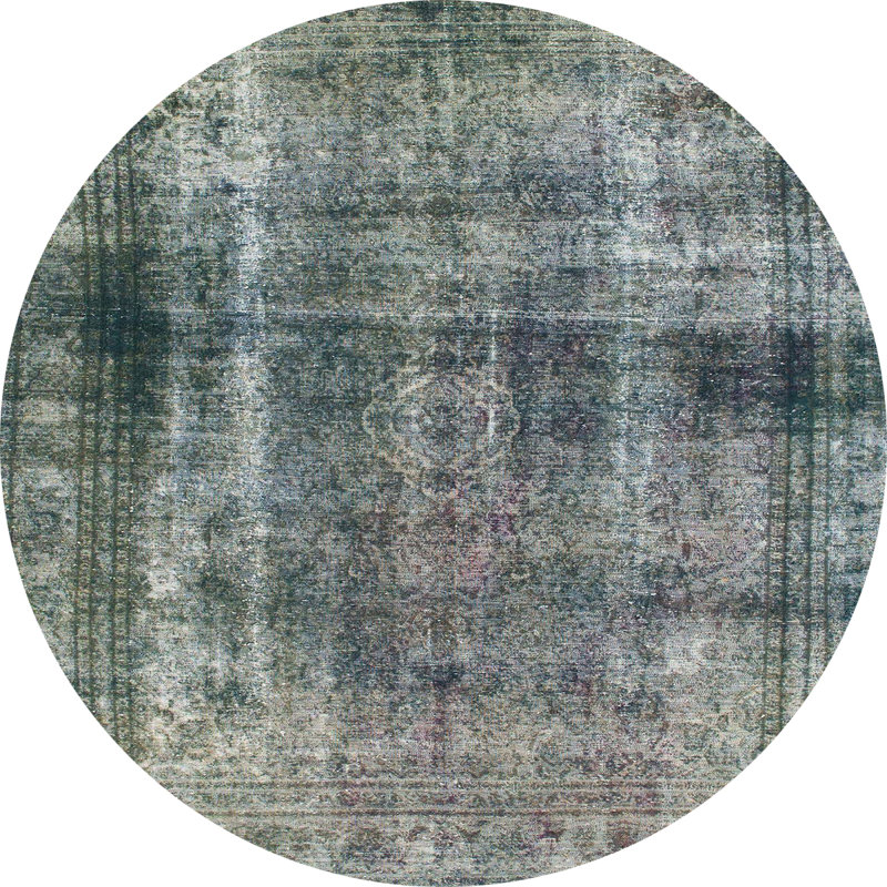 Ursine Abstract Indoor Rug, Round 8'