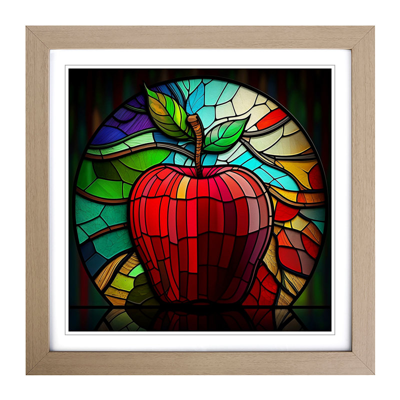Single Picture Frame Print on Wood, Oak