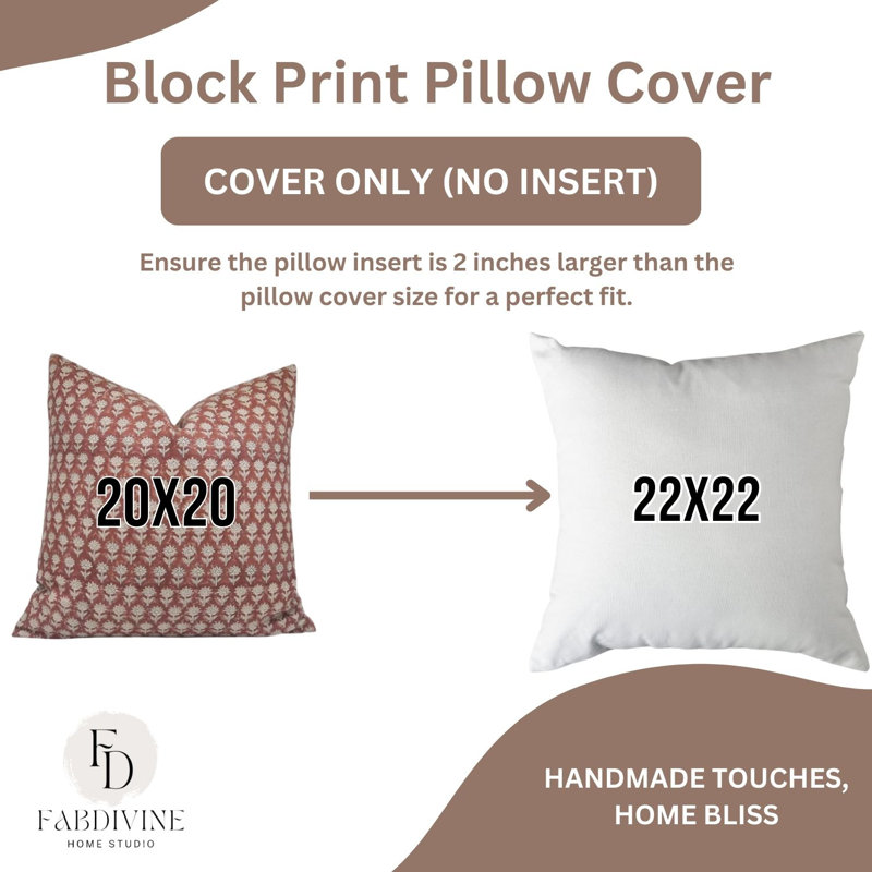Pankhudi Linen Square Pillow Cover, 20"H x 20"W