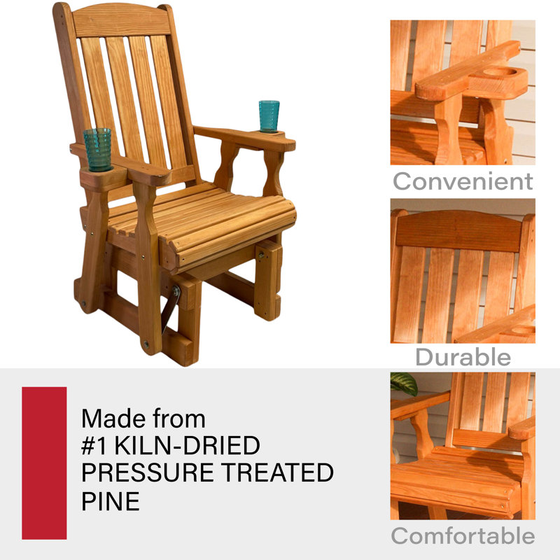 Outdoor Glider, Cedar Stain