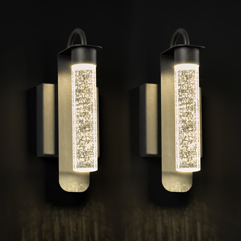 Modern Wall Sconces Set Of Two Indoor Wall Lamp Led 4000k Neutral Wall Lights With Bubble Crystal Wall Mounted Light Living Room Bathroom Dimmable Sconce Wall Lighting