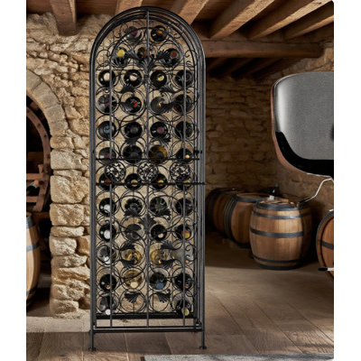 Wrought Iron Wine Rack Display Stand, Countertop Or Tabletop