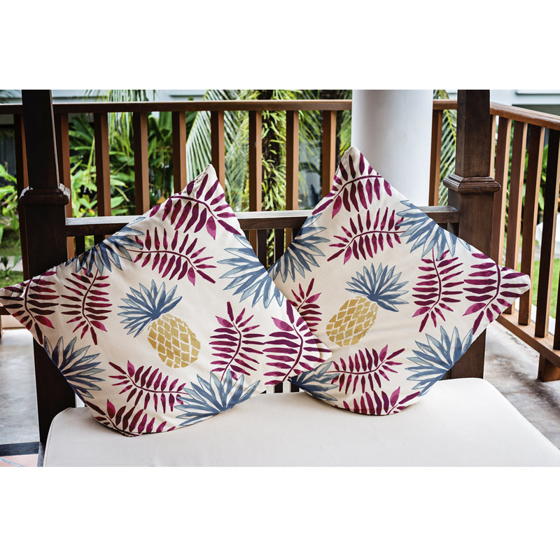 Housse et insert de coussin extérieur d'extérieur, H 20 po x l 20 po x P 3 po, Violet