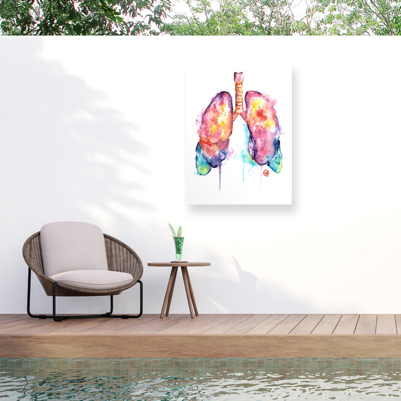 Toile pour l'extérieur Lisa Whitehouse Lungs, H 14 po x l 19 po