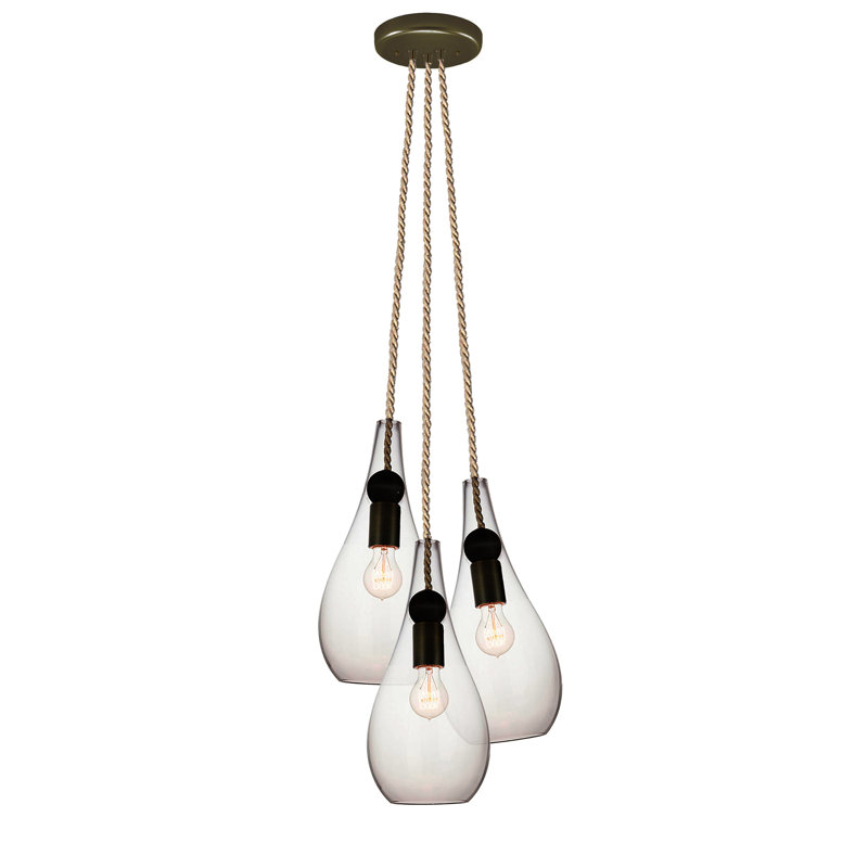 Earth 3 - Light Chandelier, Bronze, 108" H x 18" W x 5" D