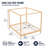 Natural Pine Wood Canopy Platform Bed Frame with Slatted Base, Modern Minimalist Four-Poster Bed, No Box Spring Needed, King Size-1494345514-1494345527