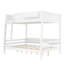 Lit superposé double avec tablette de rangement et bibliothèque, lit superposé en bois avec échelle et garde-corps, conception détachable, blanc-1471368846-1471368845