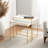 Blaine Wooden Nesting Tray Top Geometric Side End White Accent Table with Gold Metal Legs Set-544914311