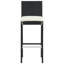 Ensemble de bar 7 pièces Wildon Home® en bois massif noir d'acacia et de rotin poly-1890352424-1890352425