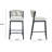 5-Piece Modern Aluminum Indoor Outdoor Dining Set, Rope Woven Patio Bar Set with Rectangular Table-1058411624
