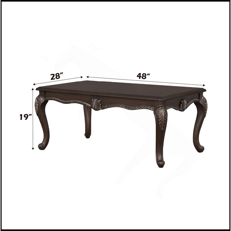 Table basse à finition cerisier