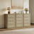 Consiglia Boho-Rattan 4-Drawer Dresser, 40.5" Tall Bedroom Storage Chest for Small Spaces-1514685117