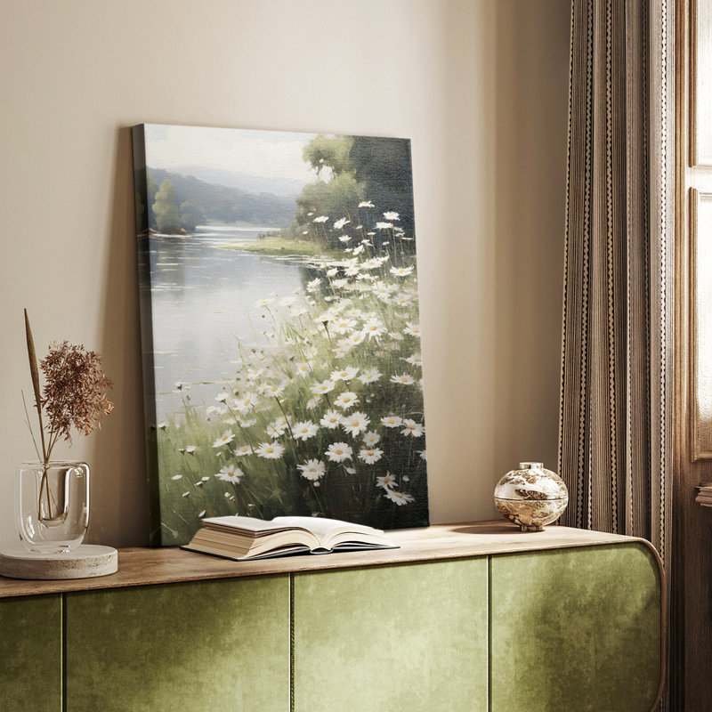 Motif floral rétro CCXCVII - galerie Cavas, H 18 po x l 12 po