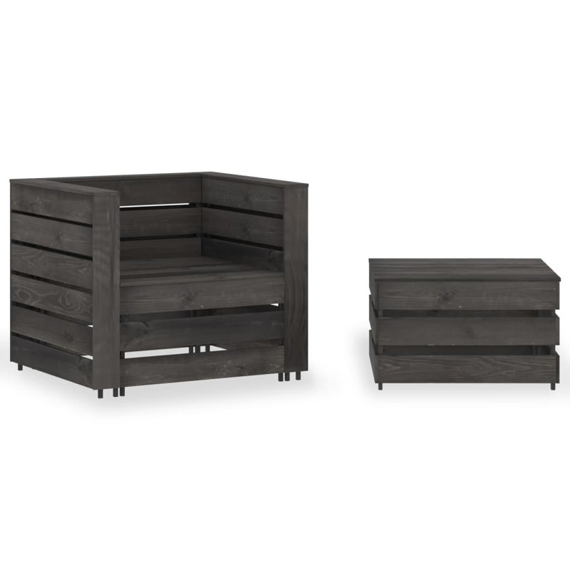 Nixon Pine Outdoor Lounge Chair
