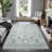 GLN Rugs Stain Resistant Machine Washable Area Rug-Vintage Persian Boho Distressed Aesthetic-Non-Slip Backing-Indoor Floor Home Decor for Bedroom Kitchen Living & Dining Room, Cream/Gray-747206809