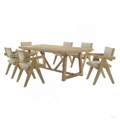 Ensemble de 2 chaises de salle à manger en bois de chêne clair