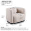 Fauteuil d'appoint carré, fauteuil d'appoint rembourré en tissu