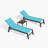 Latitude Run Outdoor Rust-Resistant Metal Chaise Lounge with Table-474560691