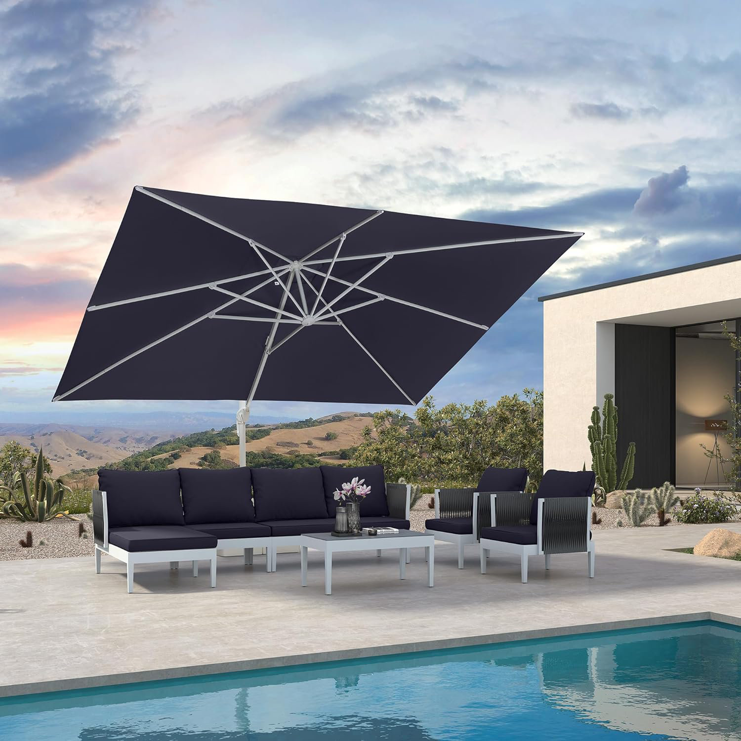 Blue Elephant Ometa 4m X 3m Rectangular Cantilever Parasol Wayfair co uk blue-elephant-ometa-4m-x-3m-rectangular-cantilever-parasol-wayfair-co-uk