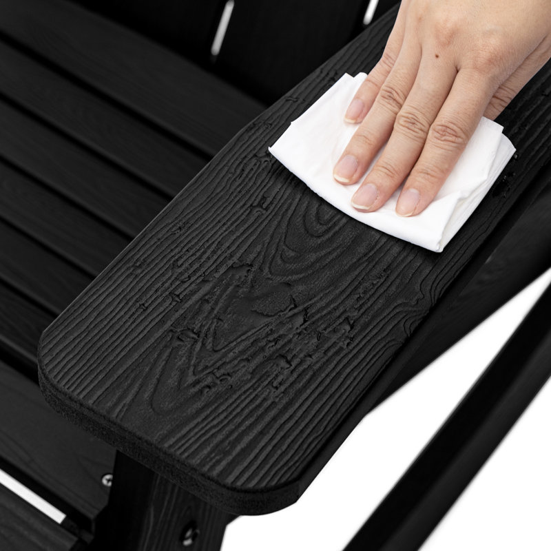 Chaise berçante d'extérieur Nikki, Noir