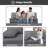 Drewry Twin 66'' Faux Leather Convertible Sofa-94342120