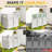 43.5”h Outdoor Plastic Privacy Screen, 4-panel Fence For Patio, Poolside To Hide Trash Cans-122259503