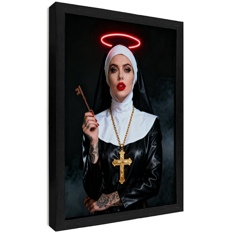Reproduction d'art encadré noir rétro, H 11 po x l 9 po
